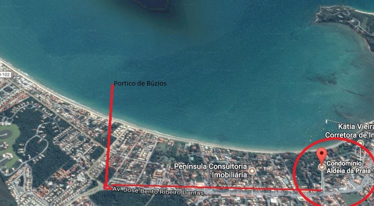 Mapa para chegar ao Shopping Praia da Aldeia