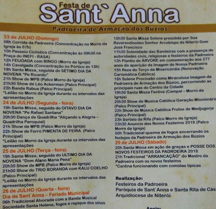 Programação Sant'Anna