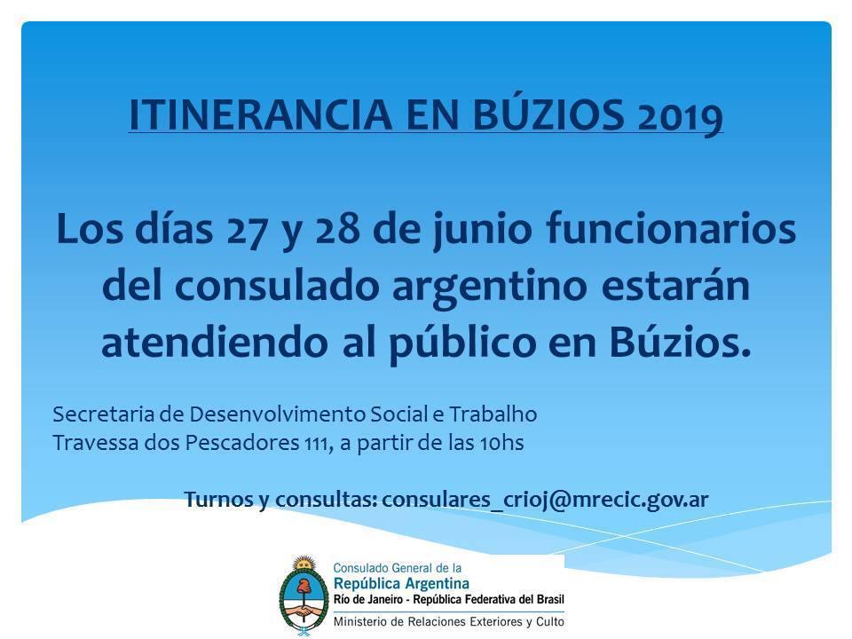 Consulado da Argentina monta escritório itinerante em Búzios Jornal Prensa de Babel