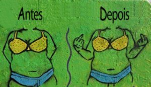 Ilustrações de protesto contra a gordofobia