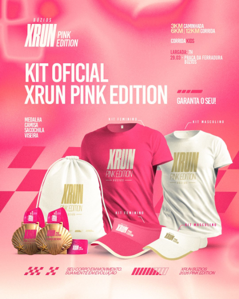 Corredores participam da XRUN Pink Edition com percurso por pontos turísticos de Búzios
