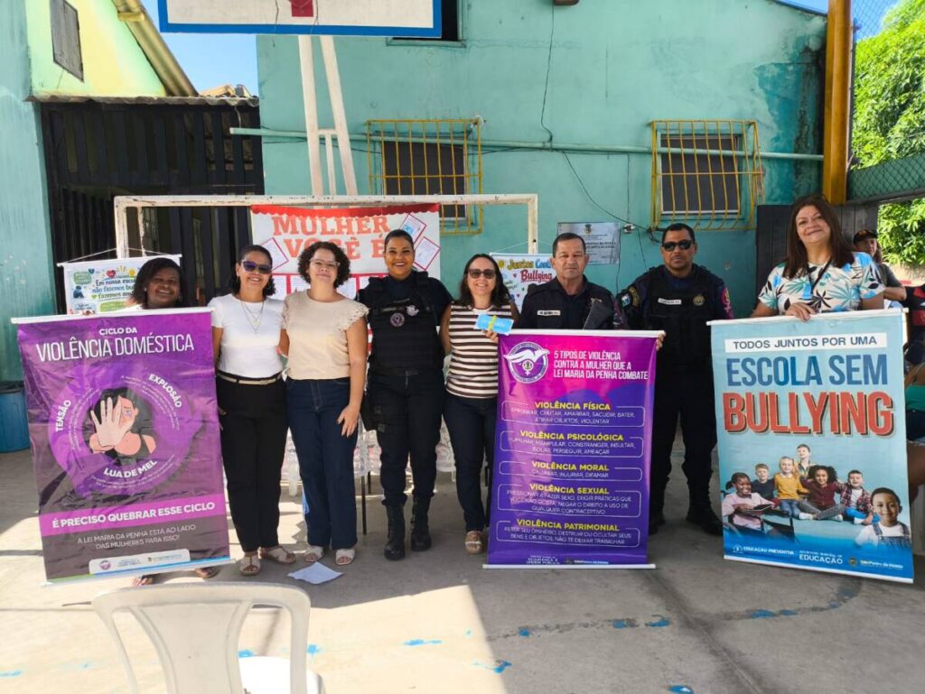Patrulha Maria da Penha realiza palestras em escolas de São Pedro sobre prevenção à violência contra a mulher / foto divulgação