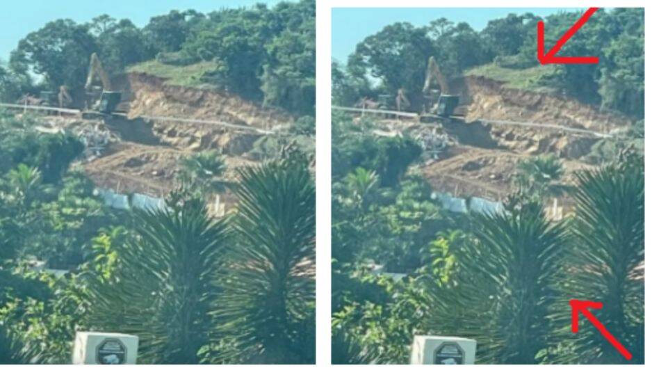 Área do hotel demolido, observa-se ao entrono, vegetação exótica, grama e vegetação aos fundos preservadas / Crédito da Imagem: Divulgação PMAB