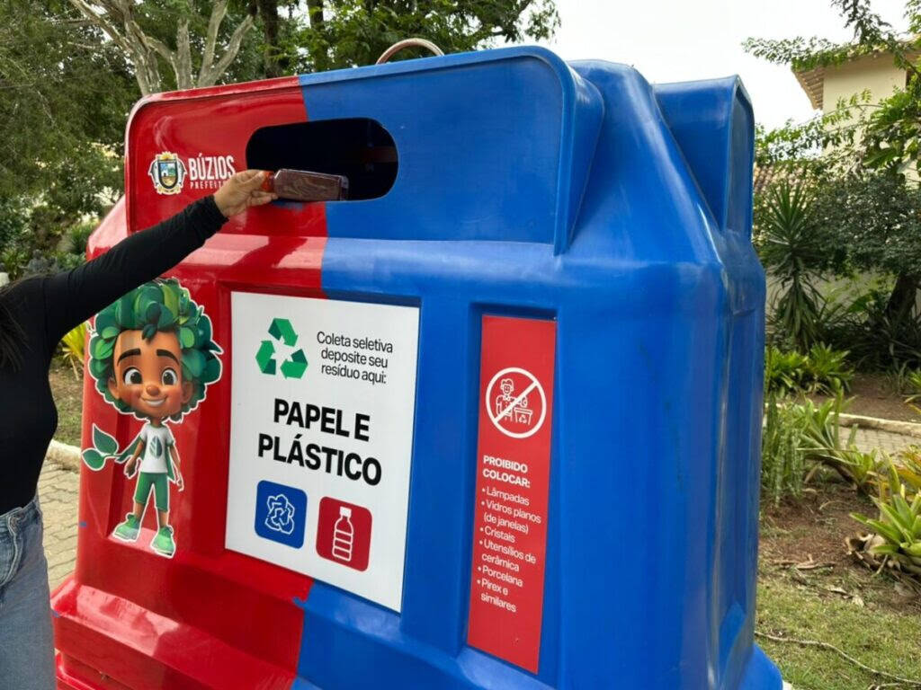 Búzios amplia coleta seletiva com contentores em praças, praias e bairros para descarte voluntário hoje / Crédito da Imagem: Divulgação