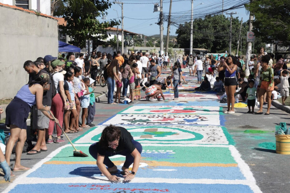 Corpus Christi terá tapetes de sal, missa campal e procissão em Manguinhos nesta quinta-feira em Búzios I Crédito da Imagem: DIvulgação PMAB