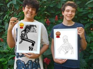 Alunos de Búzios são premiados em salão de humor gráfico em SP