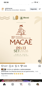 Festival Gastronômico de Macaé confirma datas e promete reunir 25 chefs na Orla dos Cavaleiros