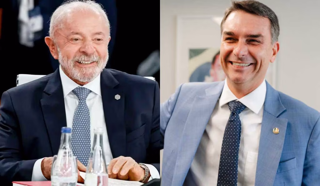 Lula e Flávio Bolsonaro aparecem como os dois primeiros colocados em pesquisa eleitoral da Quaest.