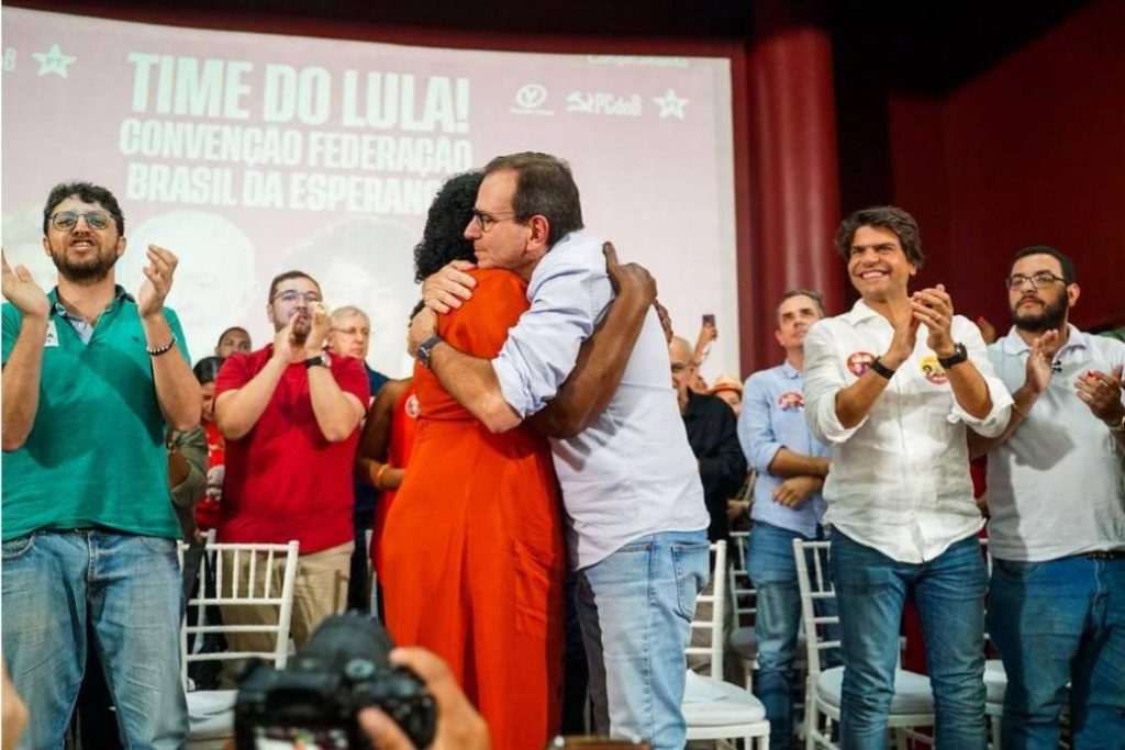 Convenção estadual da Federação Brasil da Esperança realizada no Clube de Engenharia, no Rio de Janeiro.