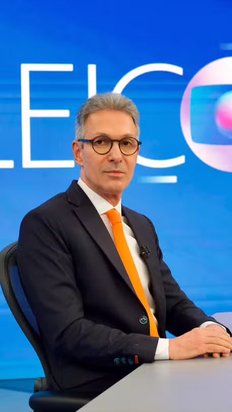 Romeu Zema durante entrevista da TV Globo com candidatos à Presidência