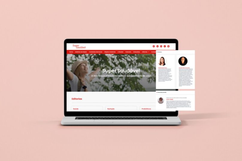A saúde é o foco do site da revista Super Saudável