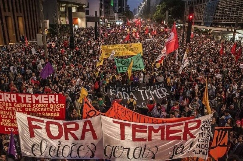Protestos contra temer