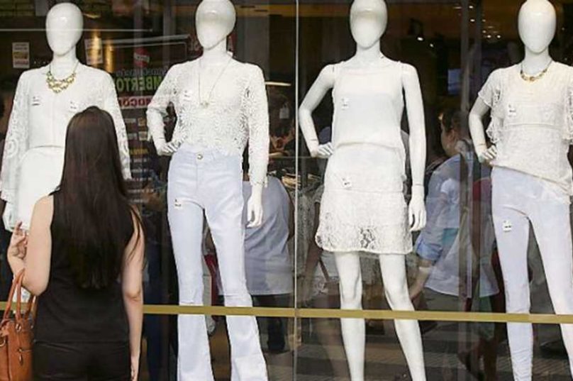 comércio ano novo festa branco