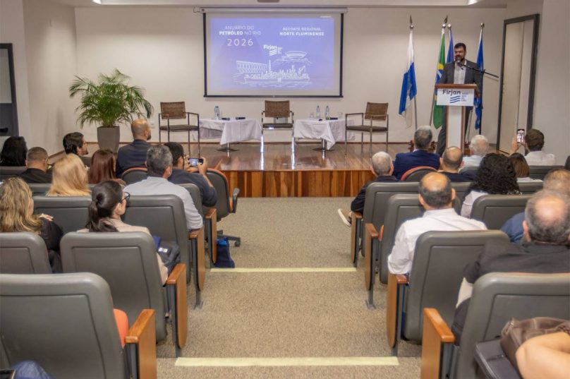 Lançamento do Anuário do Petróleo no Rio 2026 realizado pela Firjan em Macaé.