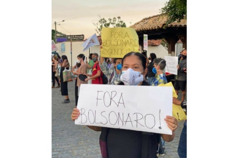 Búzios também compôs a agenda de manifestações que ocorreu no Brasil neste sábado (3). Imagem: Sylvana Graça