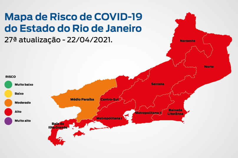 Imagem: mapa de Risco | Governo do Estado
