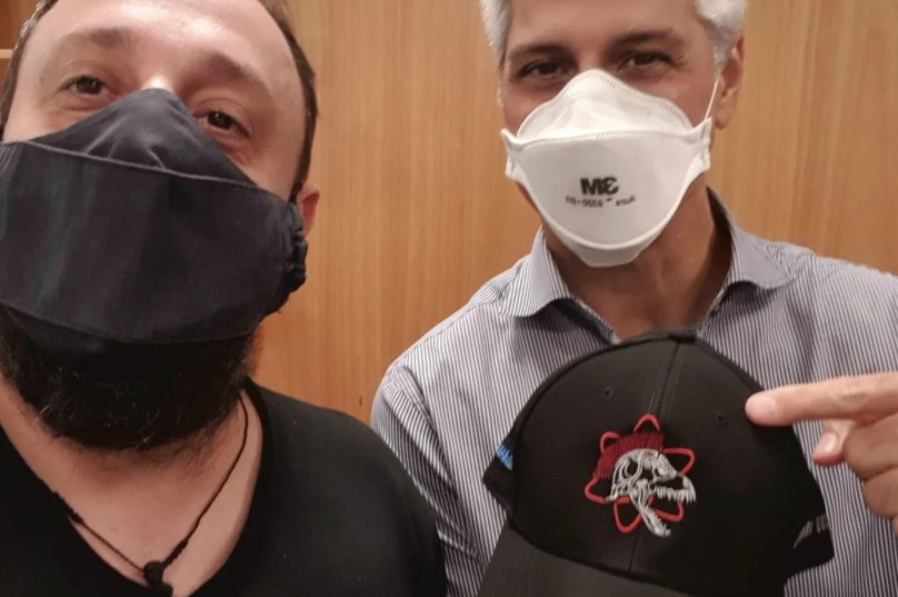 Henrique e Molon no encontro em que conversaram sobre a Bancada da Ciência - arquivo pessoal