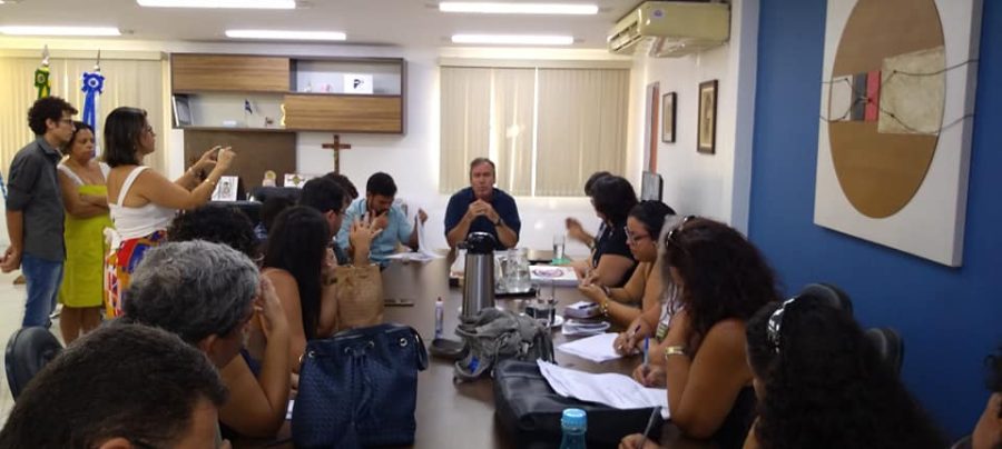 Reunião entre o Sindicato da Educação e o prefeito de Cabo Frio, Dr Adriano. Foto: SepeLagos