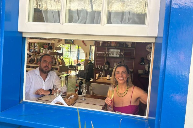 Uma foto com direito a moldura natural / foto Agência Prensa de Babel