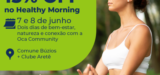 Healthy Morning retorna a Búzios com yoga, corrida, imersão no gelo e desconto especial de 15% para leitores da Prensa de Babel // APRESENTE O VOUCHER E GANHE O DESCONTO