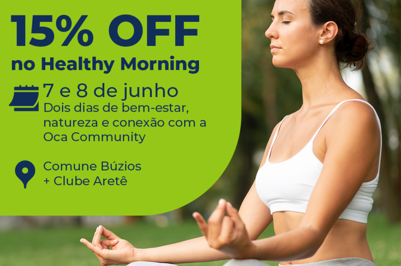 Healthy Morning retorna a Búzios com yoga, corrida, imersão no gelo e desconto especial de 15% para leitores da Prensa de Babel // APRESENTE O VOUCHER E GANHE O DESCONTO