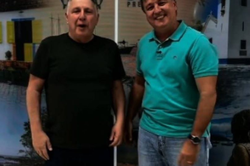 O prefeito Alexandre Martins recebeu o pré-candidato ao Governo do Estado, Anthony Garotinho, durante agenda na Prefeitura de Búzios. O encontro foi divulgado nas redes sociais dos dois políticos. Foto: Reprodução de vídeo