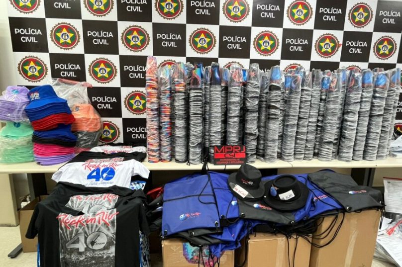Apreensão de produtos falsificados