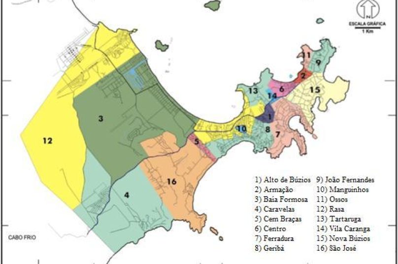 Búzios mapa areas