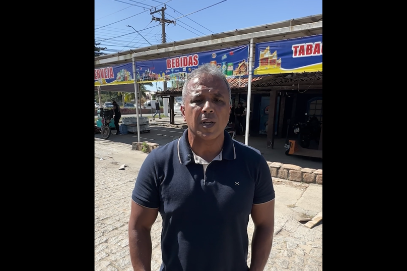 Secretário de Segurança de Búzios, Gláucio Moreira, grava vídeo esclarecendo que investigação sobre extorsão contra comerciantes se refere à operação realizada em abril.