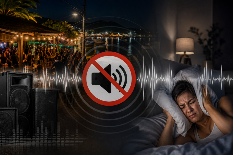 Área urbana de Búzios onde será elaborado programa municipal para controle da poluição sonora.