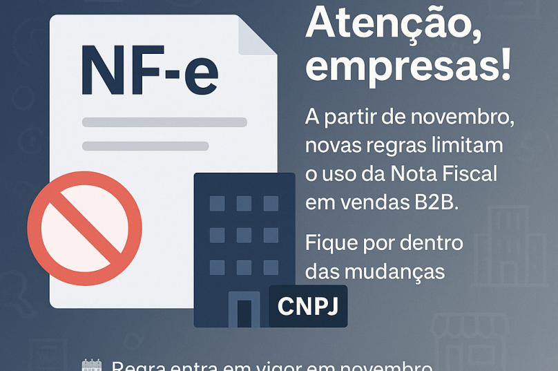 NFC-e será proibida para empresas a partir de 3 de novembro. NF-e será obrigatória para vendas com CNPJ  / ilustração Prensa de Babel