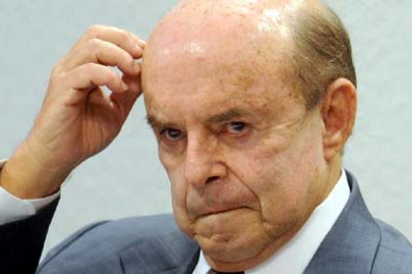 20/01/2010 - Wilson Dias/ABr - 
Brasília - Leitura do relatório do senador Francisco Dornelles sobre a indicação de José Antônio Toffoli para o Supremo Tribunal Federal. Ao lado de Dornelles, o senador Demóstenes Torres 
---
COR