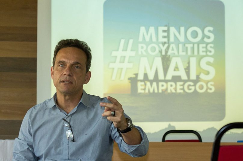 Prefeito de Macaé, Aluízio Santos Júnior, apresenta no OAB Macaé a Campanha "Menos Royalties Mais Empregos". Macaé/RJ. Data: 31/08/2017. Foto: Rui Porto Filho / Prefeitura de Macaé