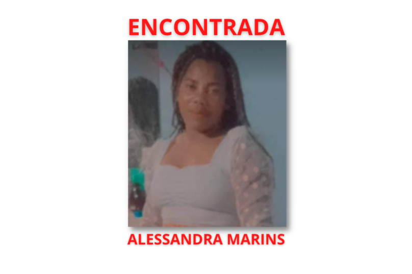 Alessandra Marins estava desaparecida desde terça-feira. Foto divulgação