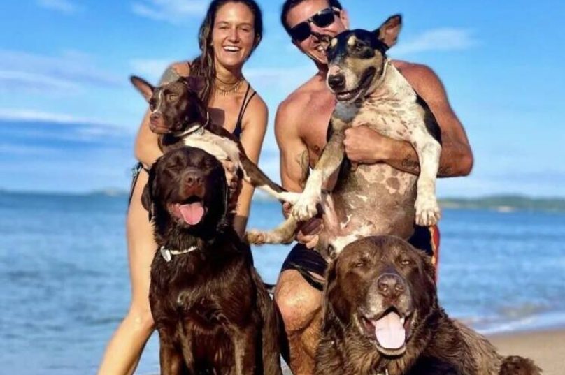 Cães surfistas encantam em Búzios com amor, aventura e segurança. Conheça a história da Família Surf Dog / foto divulgação
