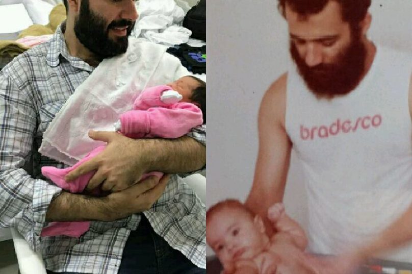 A esquerda Henrique Habello de Carvalho com sua filha Marina. A direita  nosso amigo Hamber Carvalho com o seu filho Henrique Rabello de Carvalho. Hamber agora é avô.