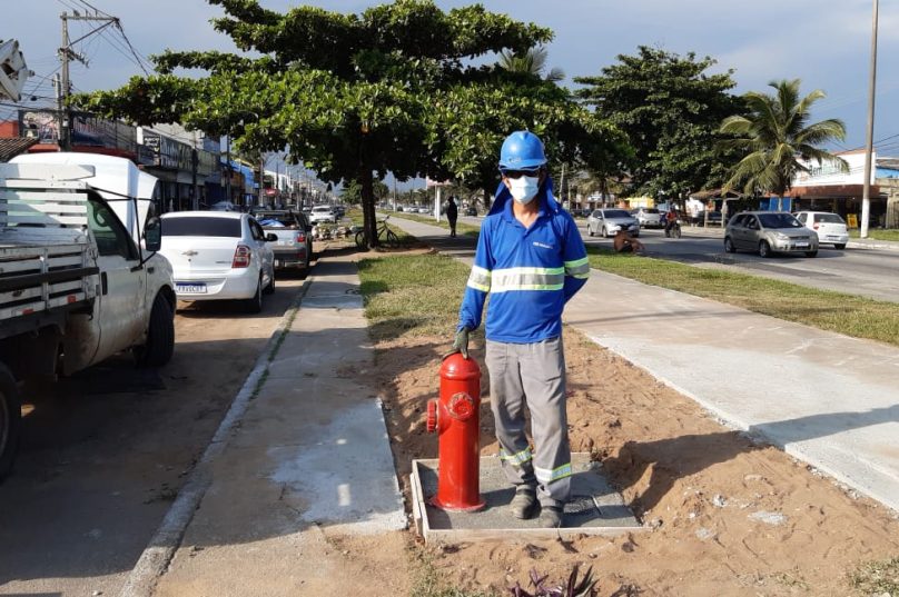 Hidrante instalado na Avenida Independencia, em Tamoios. Imagem/ Divulgação