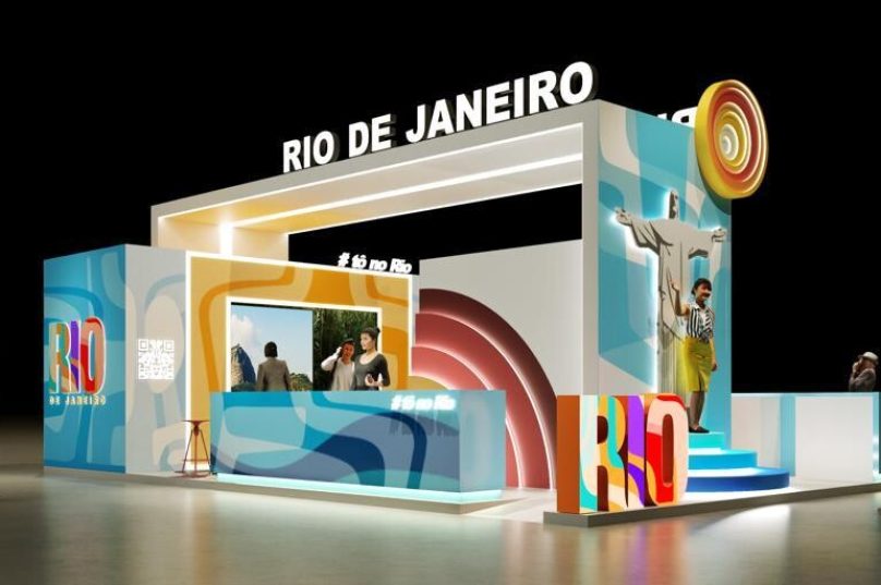 Imagem 3D do estande da Setur_RJ na Fitur_Divulgação