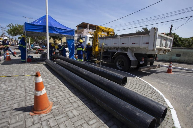Mais de 12 mil pessoas serão beneficiadas com obras de implantação de rede de água em Arraial do Cabo. | Imagem: Divulgação