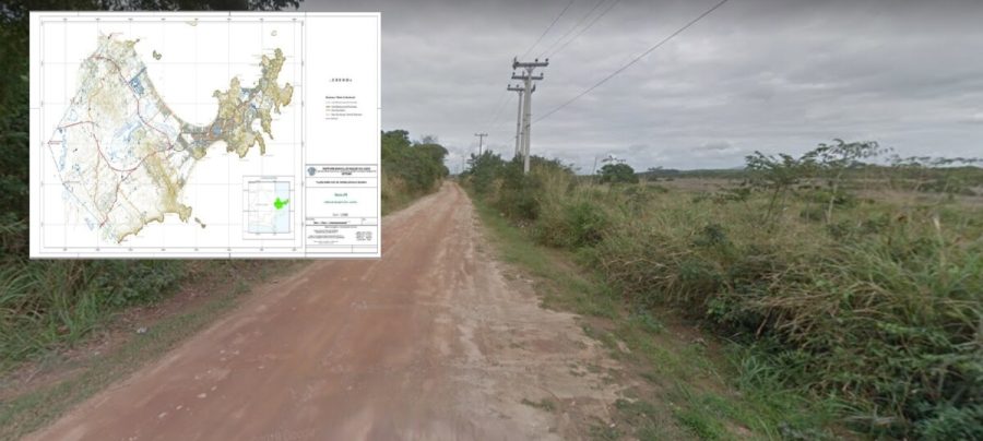 A alça viária vindo desde a Maria Joaquina, passando pela Estrada da Fazendinha, até o Caravelas é previsto no mapa do Plano - Diretor - Prensa de Babel