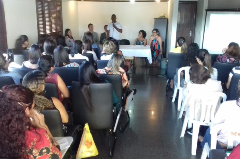 O inspetor geral da Guarda Municipal, Roberto Nunes, durante a atividade sobre a Lei Maria da Penha. Foto Ascom SindServ-RO