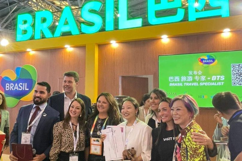 O secretário de Estado de Turismo, Gustavo Tutuca, participou do evento na China /  foto Ascom Setur-RJ