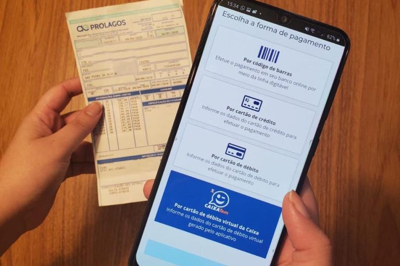 Pelo Águas APP é possível fazer pagamento no crédito, débito ou cartão virtual do auxílio emergencial