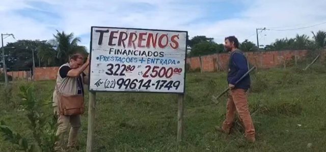 Na Estrada do Gargoá, foram encontradas pelos agentes ambientais diversas placas de venda de terrenos sem autorização / foto divulgação