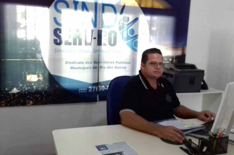 Portela, coordenador geral do Sindicato e guarda municipal, apoia que a categoria tenha porte de arma. Foto Ascom SindServ-RO
