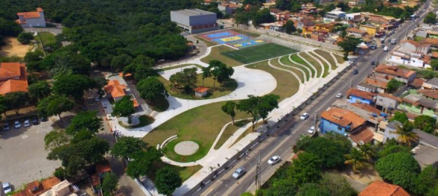 Praça do INEFI, no bairro Rasa. | Imagem: Reprodução