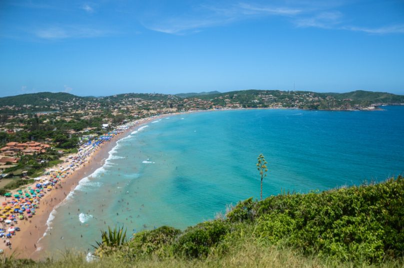 Praia de Geribá, vista aérea. | Imagem: Matheus Coutinho