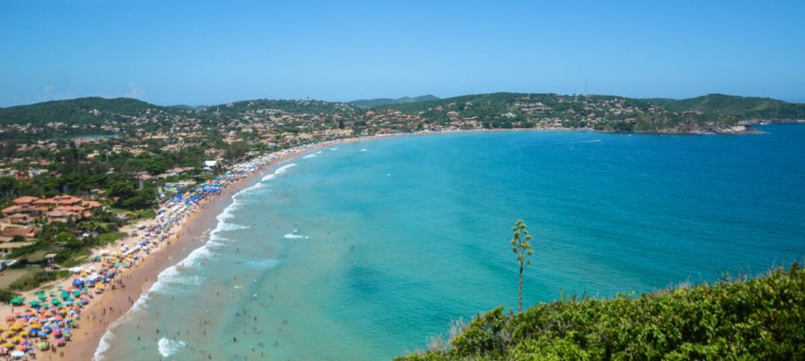 Praia de Geribá, vista aérea. | Imagem: Matheus Coutinho