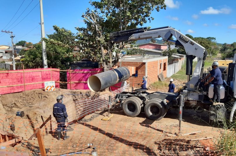 Primeira intervenção para ampliação do sistema de abastecimento aconteceu no fim de abril. Imagem: Divulgação