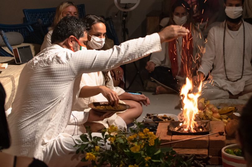Cerimônia do Ritual do Fogo. Foto: Matheus Coutinho